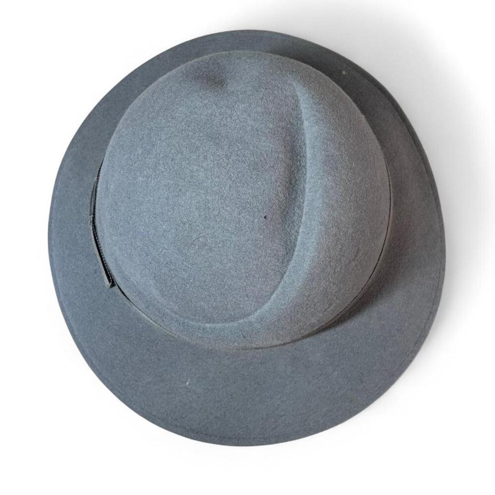 VINTAGE Doeskin Felt 100% Wool Church Fedora Hat Formal Cowboy One Size